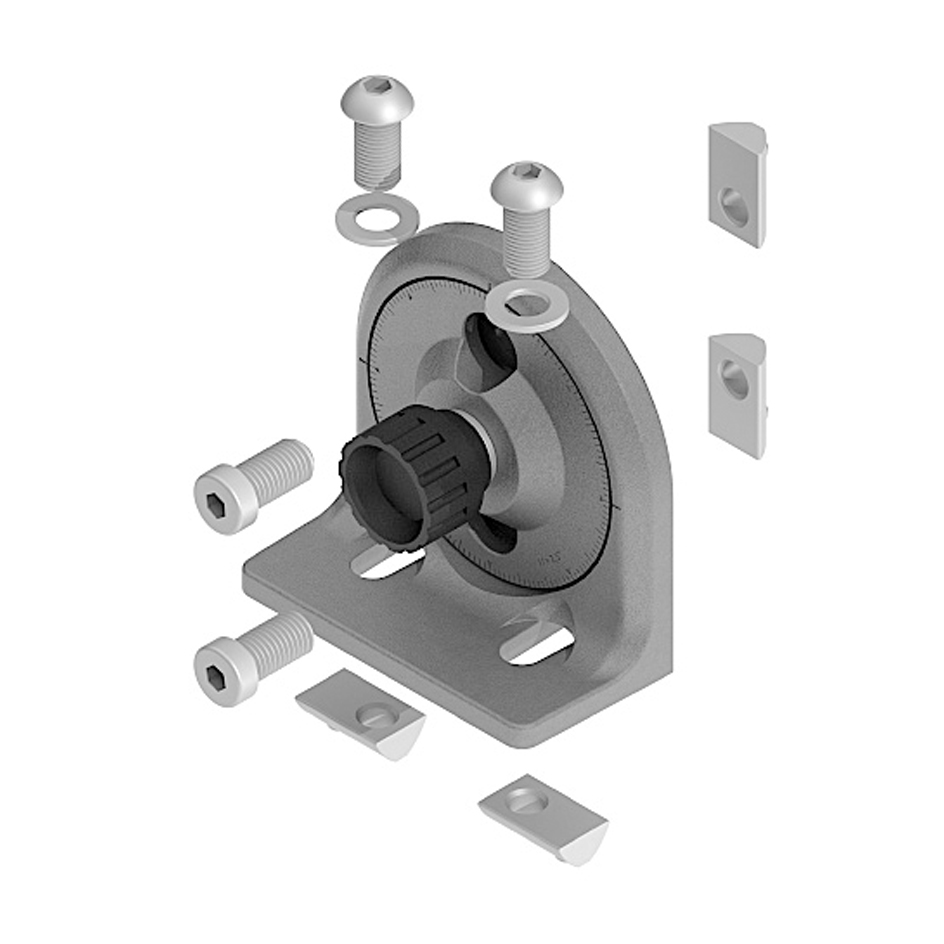 Angle locking bracket set 40x80 a2a systems