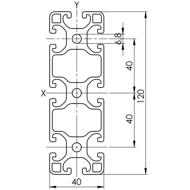 Profile 8 40 X 120 L 40 Series A2a Systems