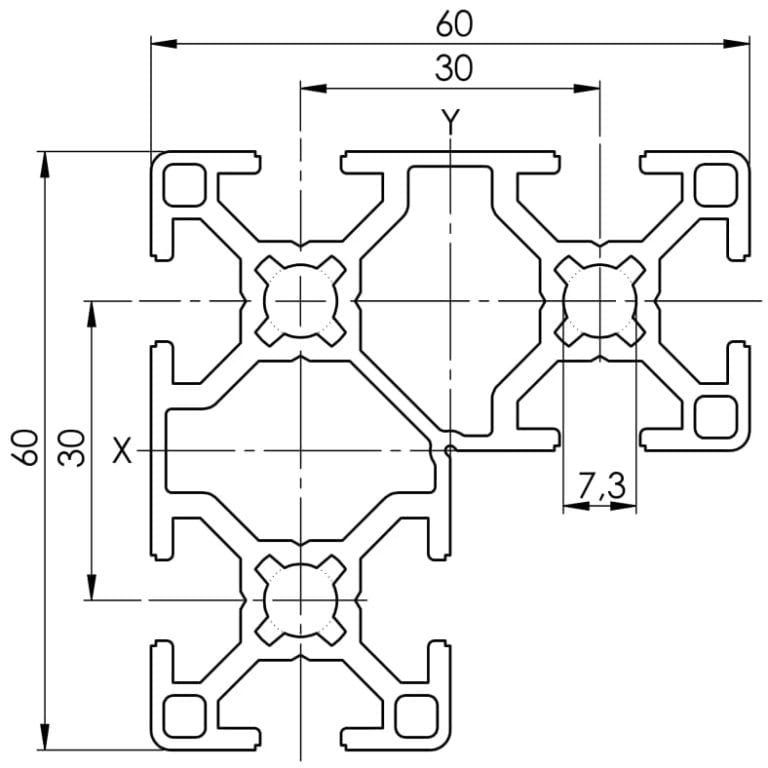 Profile 8 - 30 x 60 x 60 - 30 Series - A2A Systems