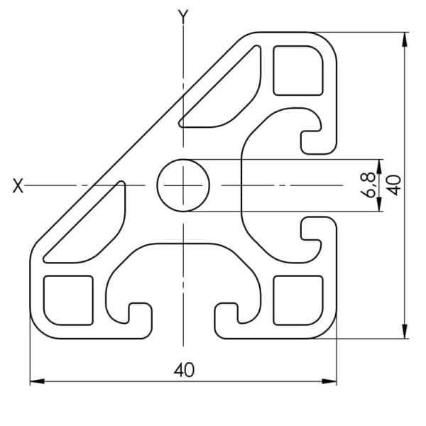Profile 8 - 40 x 40 L 45 Deg - Image 2