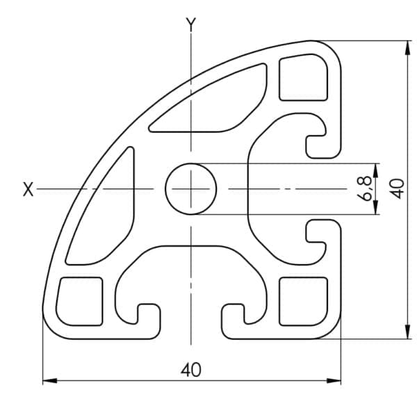 Profile 8 - 40 x 40 LR 90 - Image 2