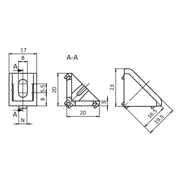 Bracket 5 - 20 x 20 - Image 2