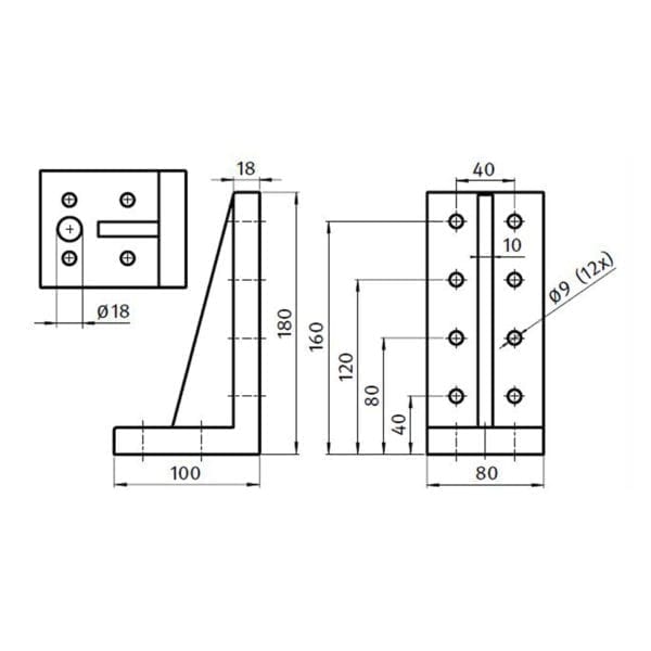 Plain Support Bracket 80x180 - Image 2