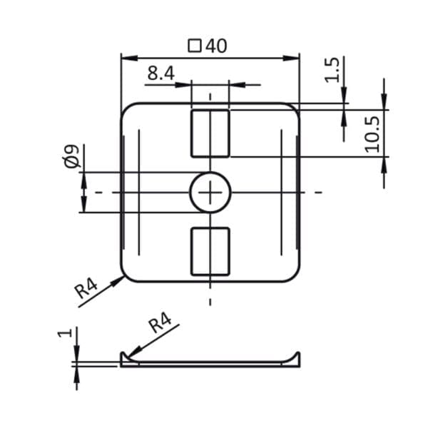 Profile radius seal 40x40 R4 - Image 2