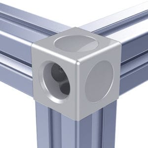 Plain Cube Connector 30 3D with fastener set - Connectors - A2A