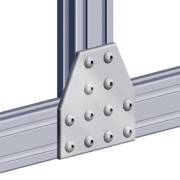 Double Aluminum T-connection Plate 45 - 176 x 176 - Image 3
