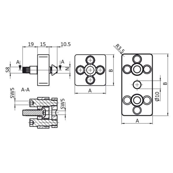 Plain Plate Connector Set 40 - Image 2