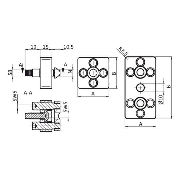 Plate Connector Set 1 - 40x80 - Image 2