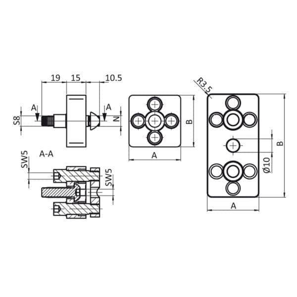 Plate Connector Set 2 - 40x80 - Image 2