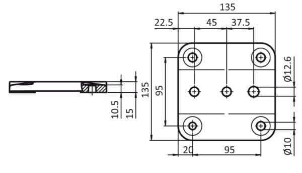 Foot Plate 45/60/90 - 135 - Image 2