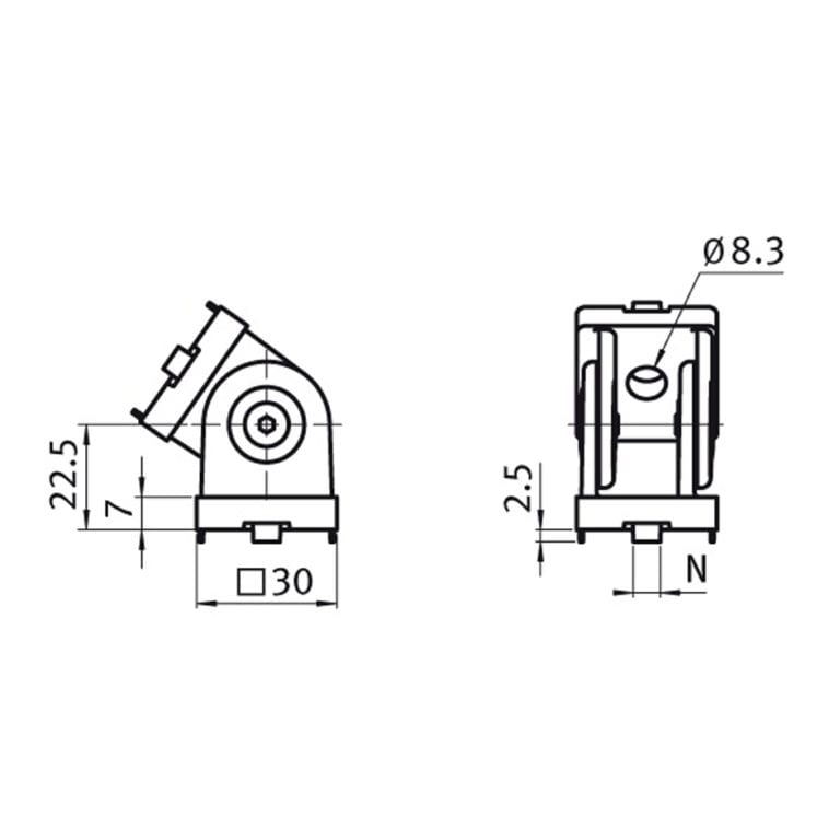 pivot-joint-30-8-connectors-pivot-joint-profile-components-a2a