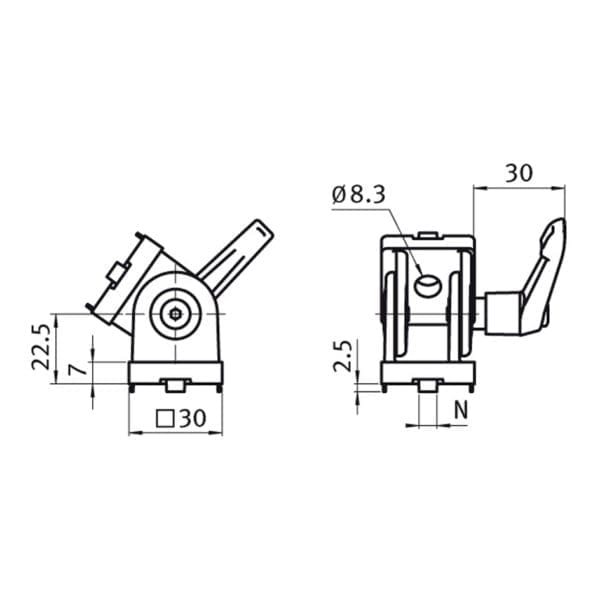 Pivot joint 30 with locking lever - Image 2