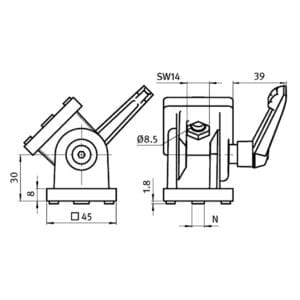zenaoページ ANEX AOA-30 Offset Adapter, Opposite Side 1.2 inches (30 mm